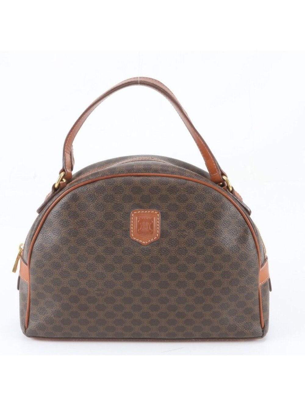 Celine Vintage Macadam Leather Tote Bag Shoulder